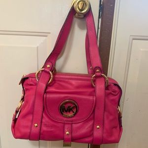 Michael Kors bright pink handbag